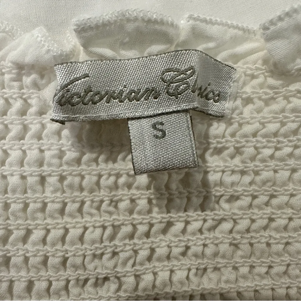 Victorian Chics White Embroidered Midi Boho Cotton Sundress - Image 11