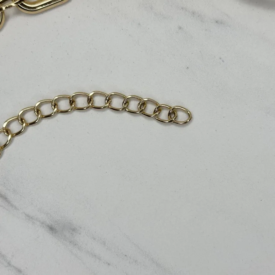 Chunky Religious Charm Chain Link Belt One Size (OS) Gold Tone Y2K ✨ - Image 11