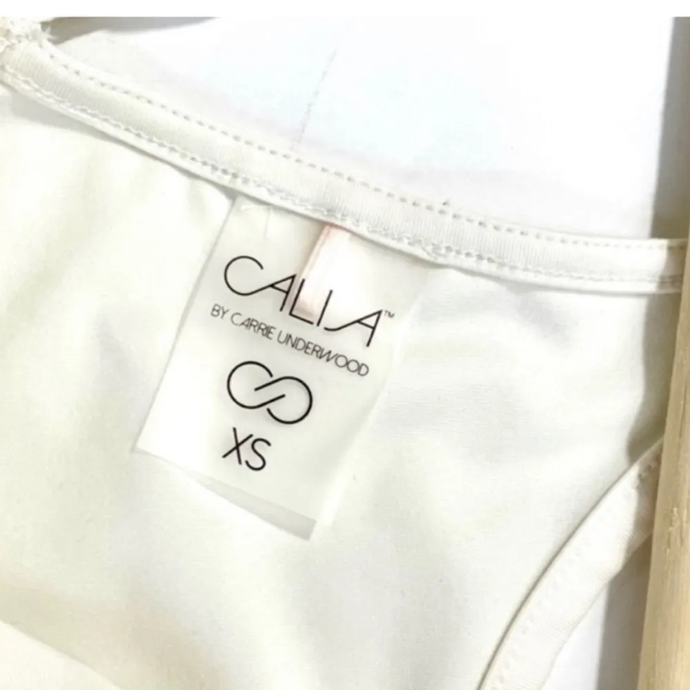 NWOT Calia by Carrie Underwood Flow Double Strap Keyhole Tank Top White Size XS - Image 4