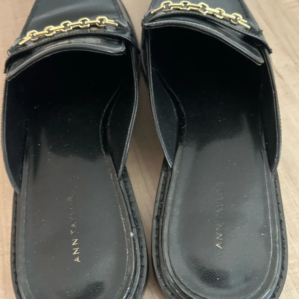 Ann Taylor Leather Loafer Slides Black Size 9.5 - Image 6