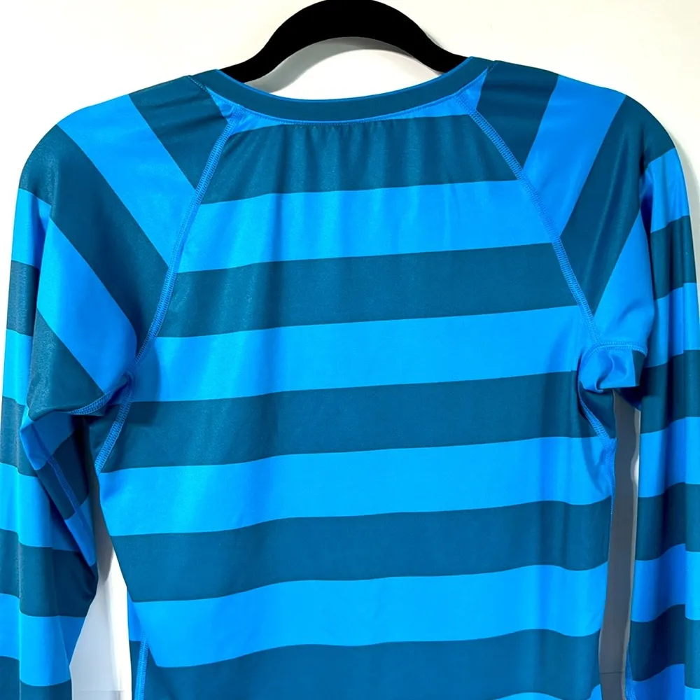 Pro DriFit L/S Striped V Neck Tee Blue Size S - Image 11