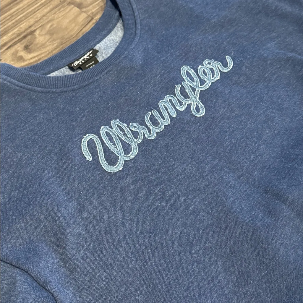 Wrangler Women’s Blue Crewneck Sweatshirt Size Large | Casual Pullover Top - Image 3