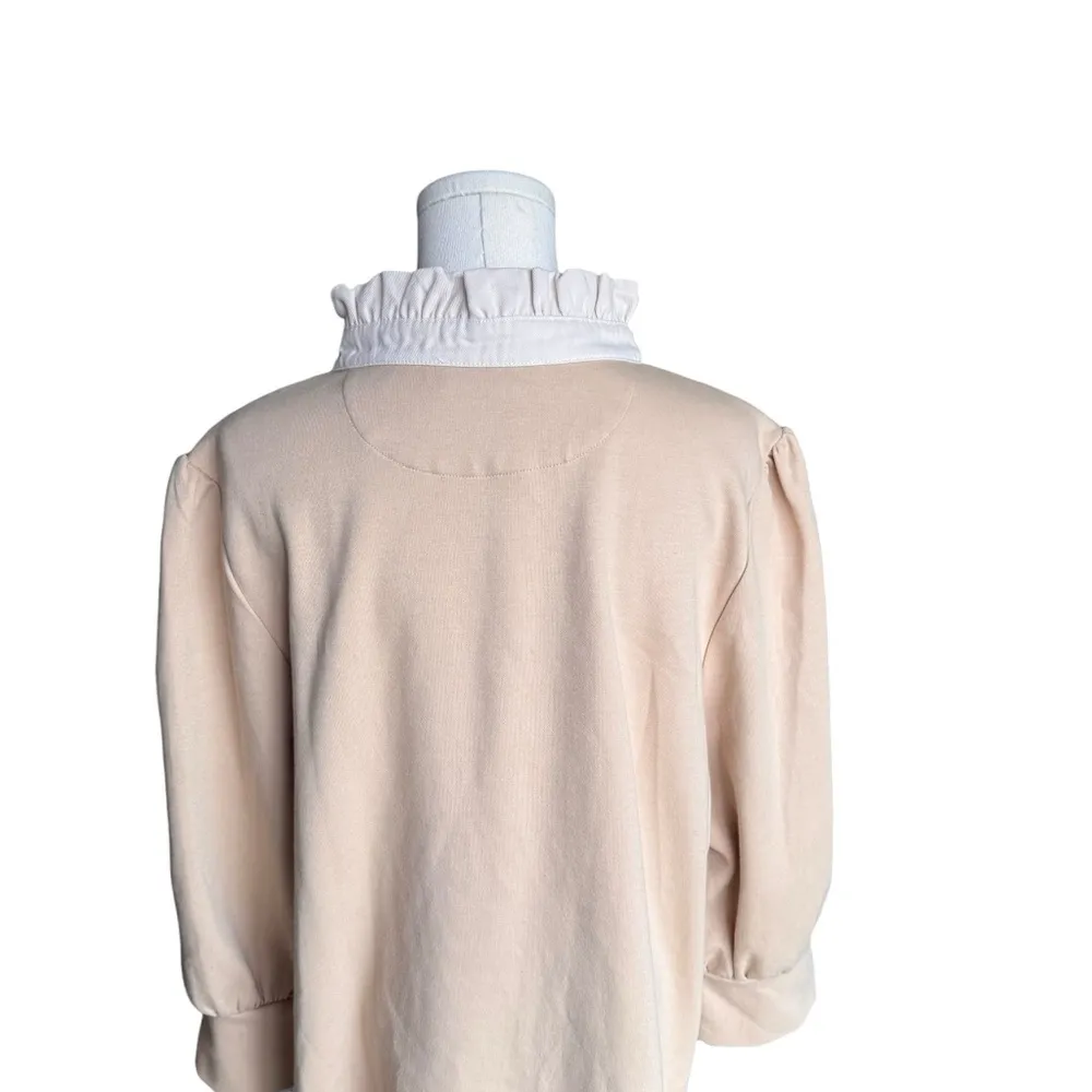 Pomander Place x Tuckernuck - Charlotte French Terry Mini Dress Beige Sz XXXL - Image 5