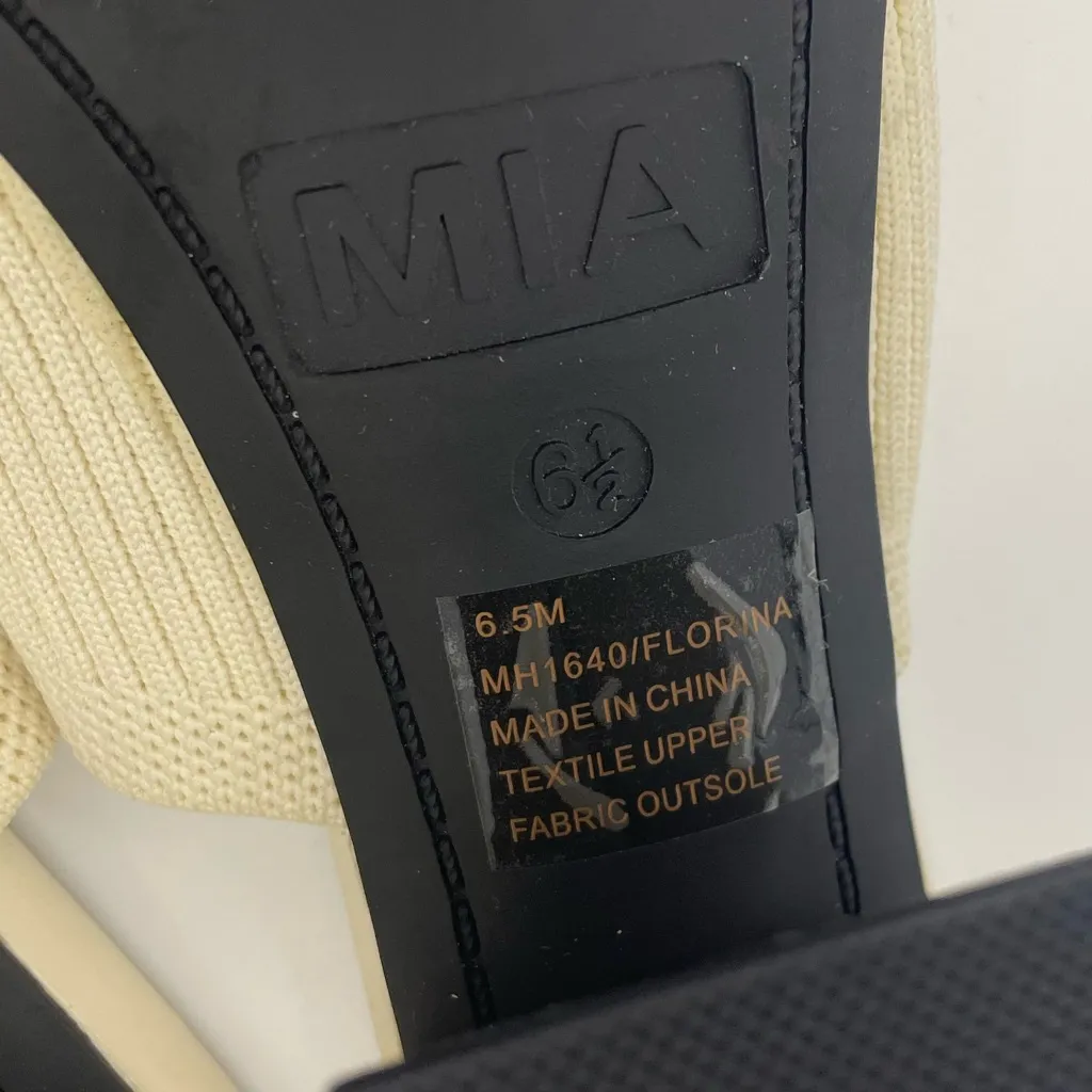 Mia Hilary rib-knit slip on comfy block heel sandals women’s Size 6 1/2M - Image 7