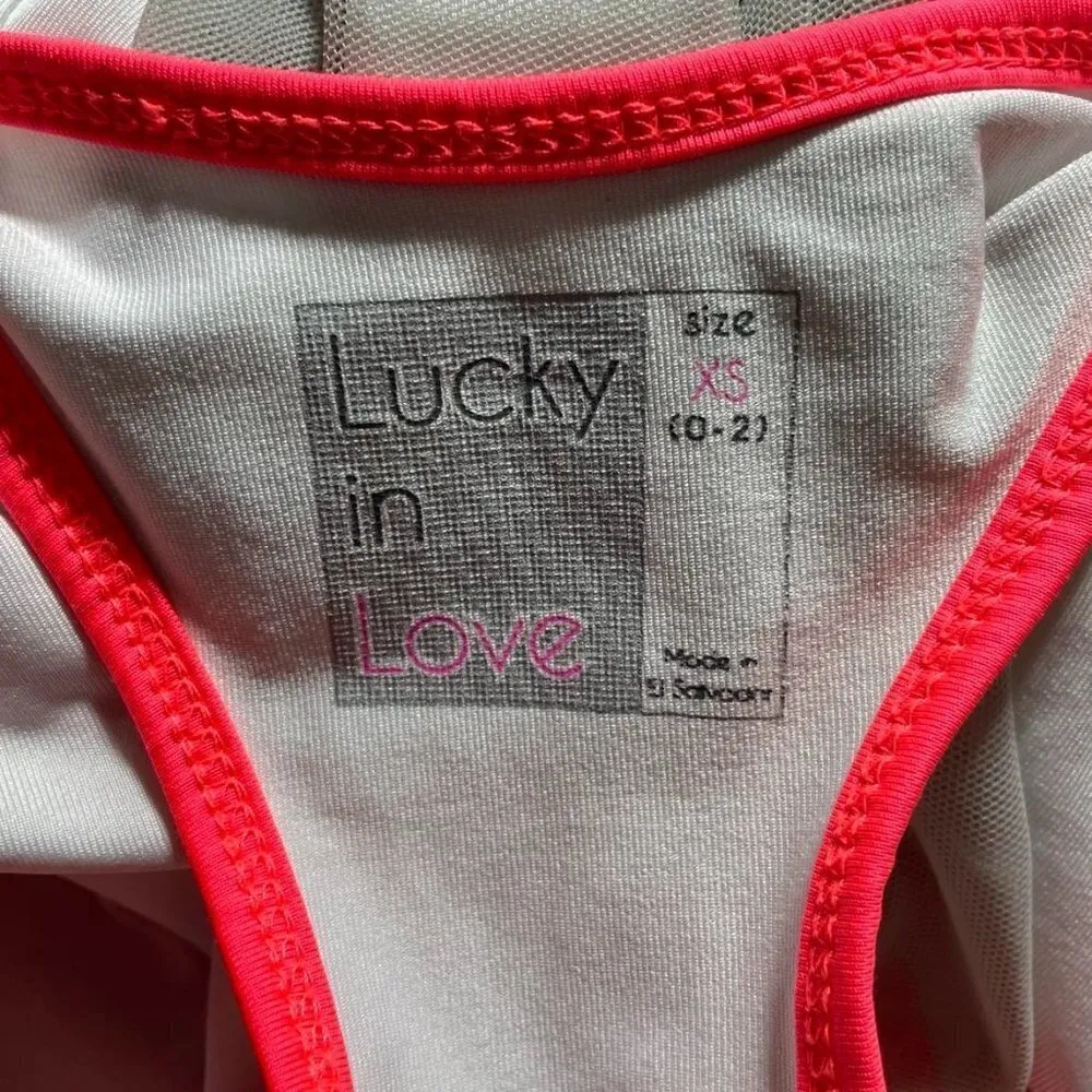 Lucky in Love XS Tank Top Athletic Tennis Golf Sleeveless Racerback - Image 5
