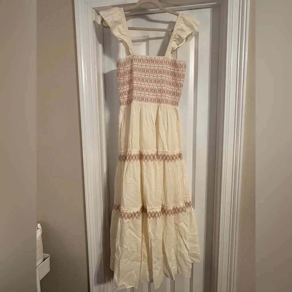 NWOT Madewell Lucie Smocked Tiered Midi Dress - Image 8