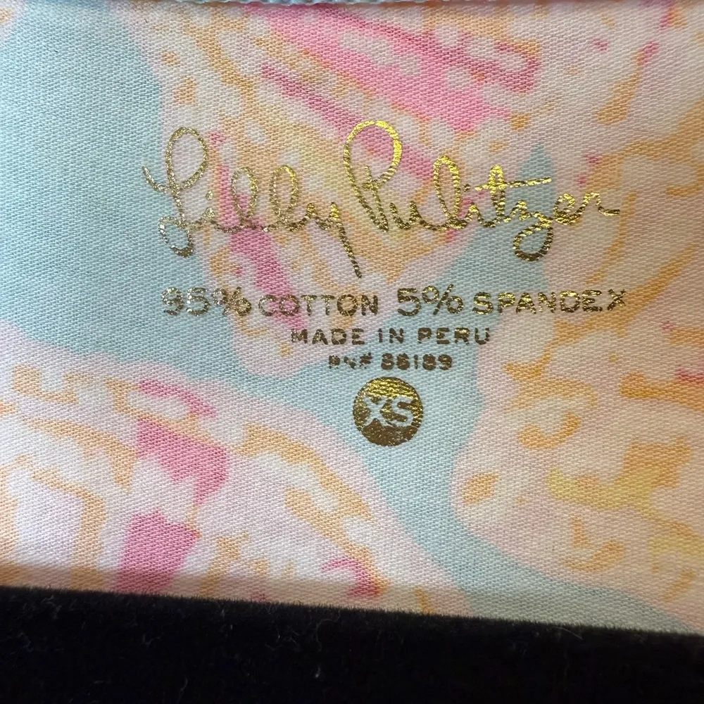 Lilly Pulitzer ‘Michele’ V-Neck Short Sleeve Cotton T-Shirt Women’s Size XS - Image 7