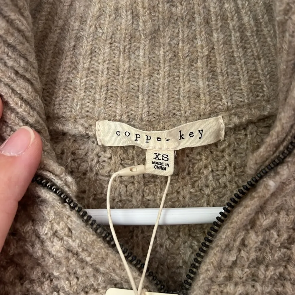 Copper Key - NWT Beige and Black Striped Sweater, size XS - Image 4