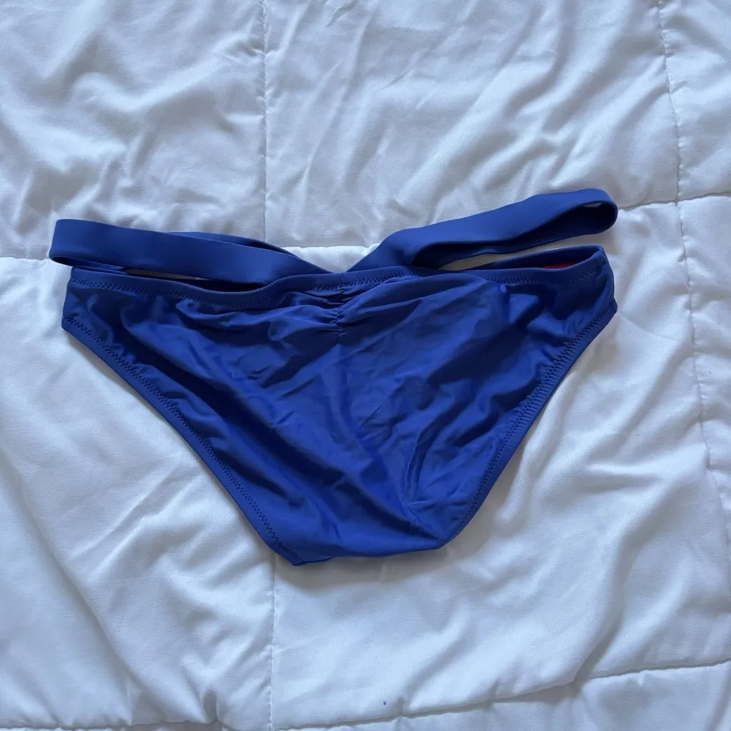 Profile By Blush Womens Size Medium Blue Swimsuit Bikini Bottom Beach Summer - Image 3