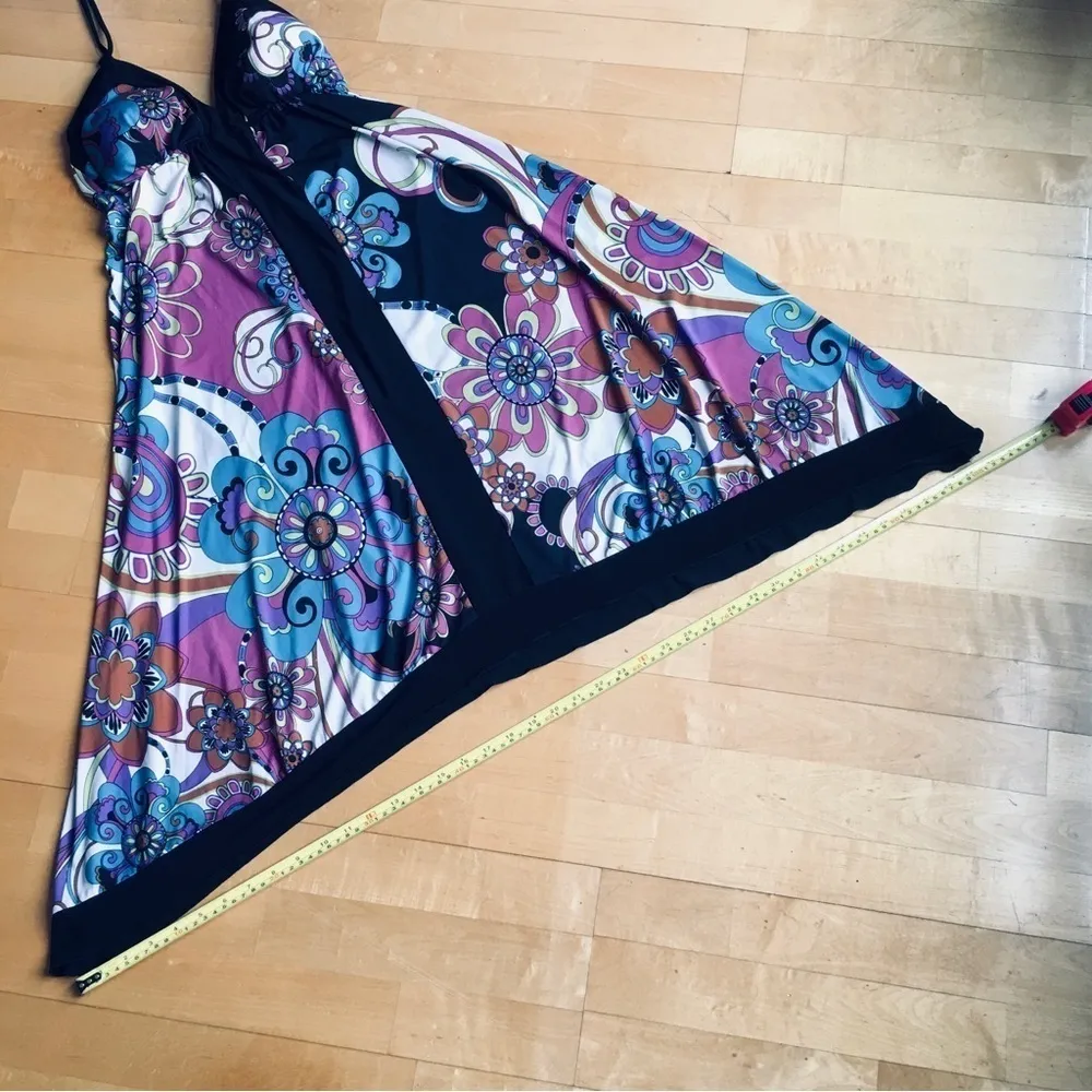 XOXO Colorful Halter Dress, Sharkbite Hem, Black, Pink, Blue, Neon, Size L - Image 16