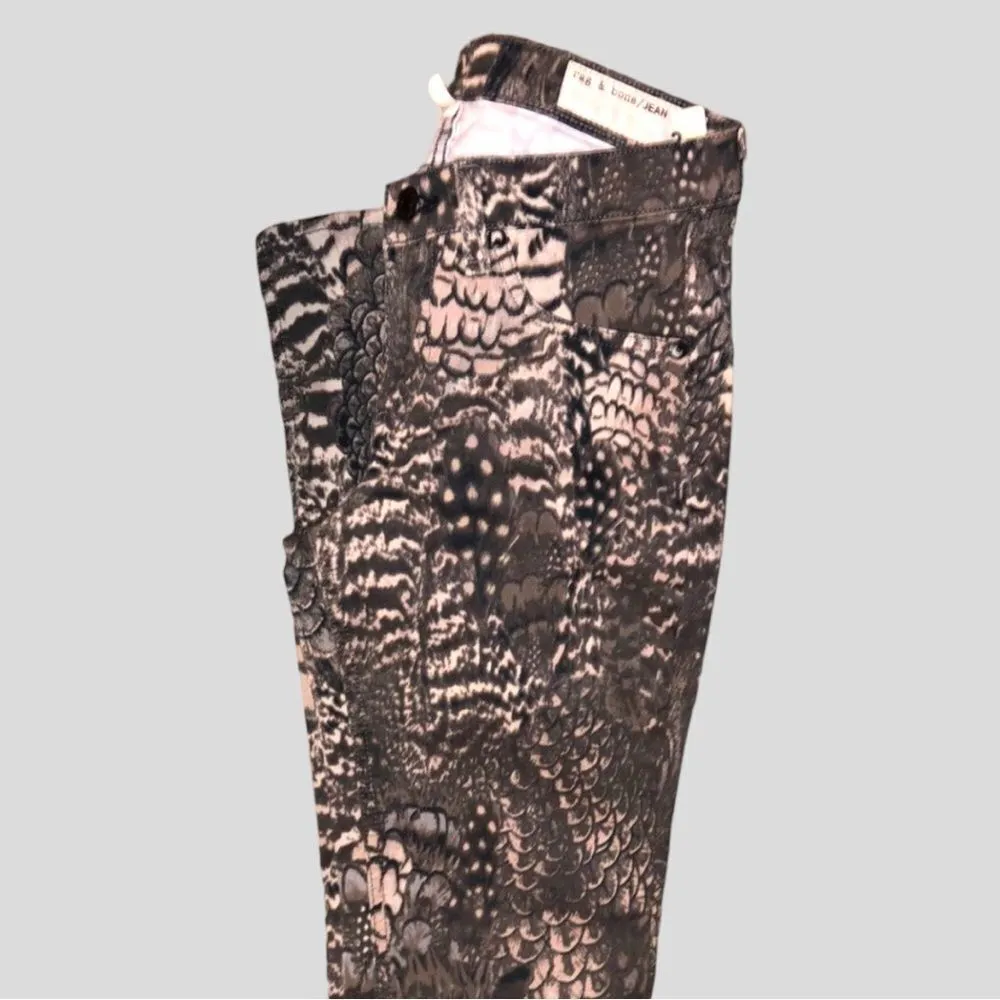 Rag & Bone brown and cream skinny leggings jeans! Nwot - Image 13