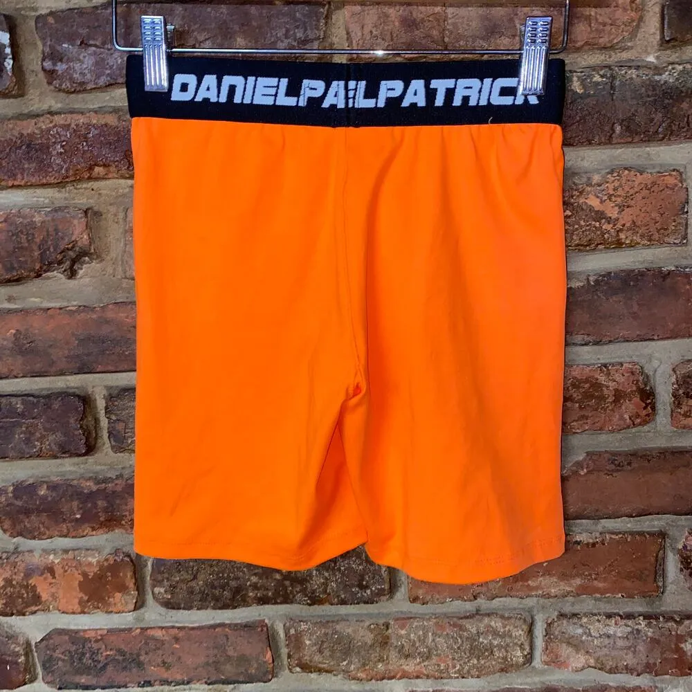 Daniel Patrick Neon Orange Athletic Bike Biker Shorts Women's Size Small - Image 5