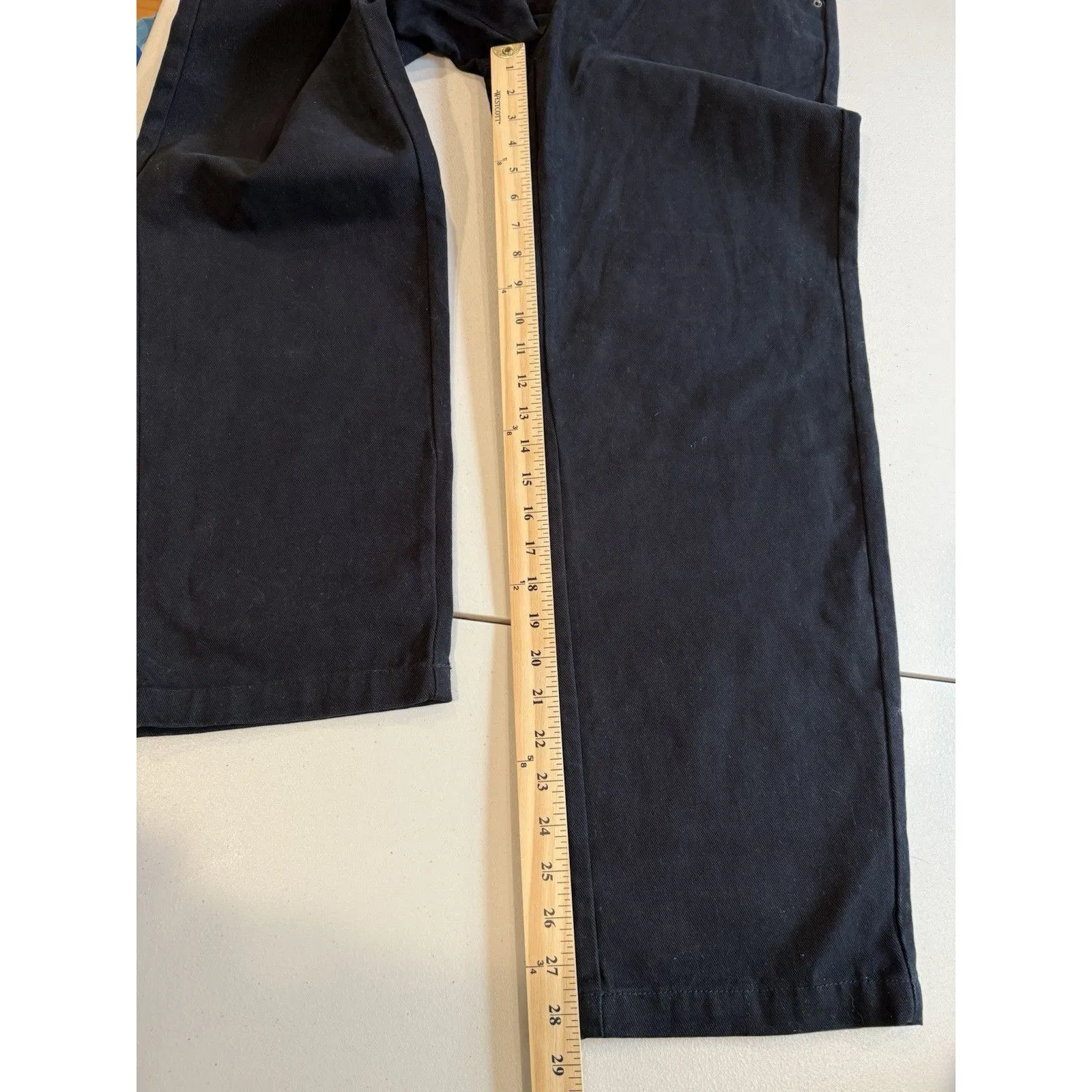 NEW Future Collective Pants Women 8 Blk Straight Leg High Rise Workwear Minimal Black - Image 7