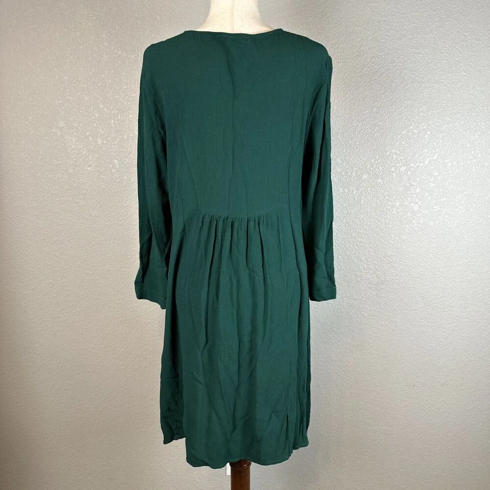 Cut Loose Womens Tunic Mini Dress Size M Dark Green V - Image 5
