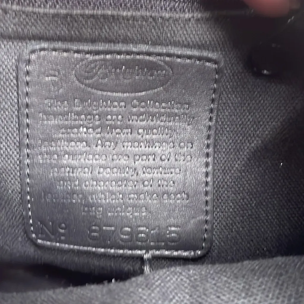 Brighton Bucket Bag Medium Blag and Brown Crocodile‎ - Image 8