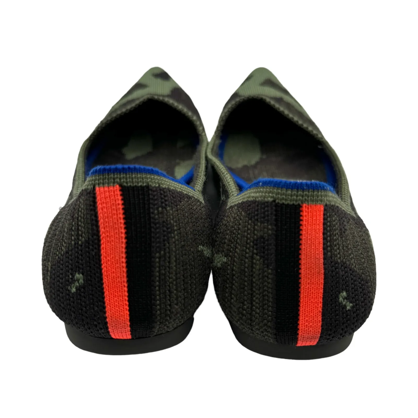 Rothy's The Point Olive Camo‎ Knit Pointy Toe Ballet Flats Womens Size 9 - Image 3