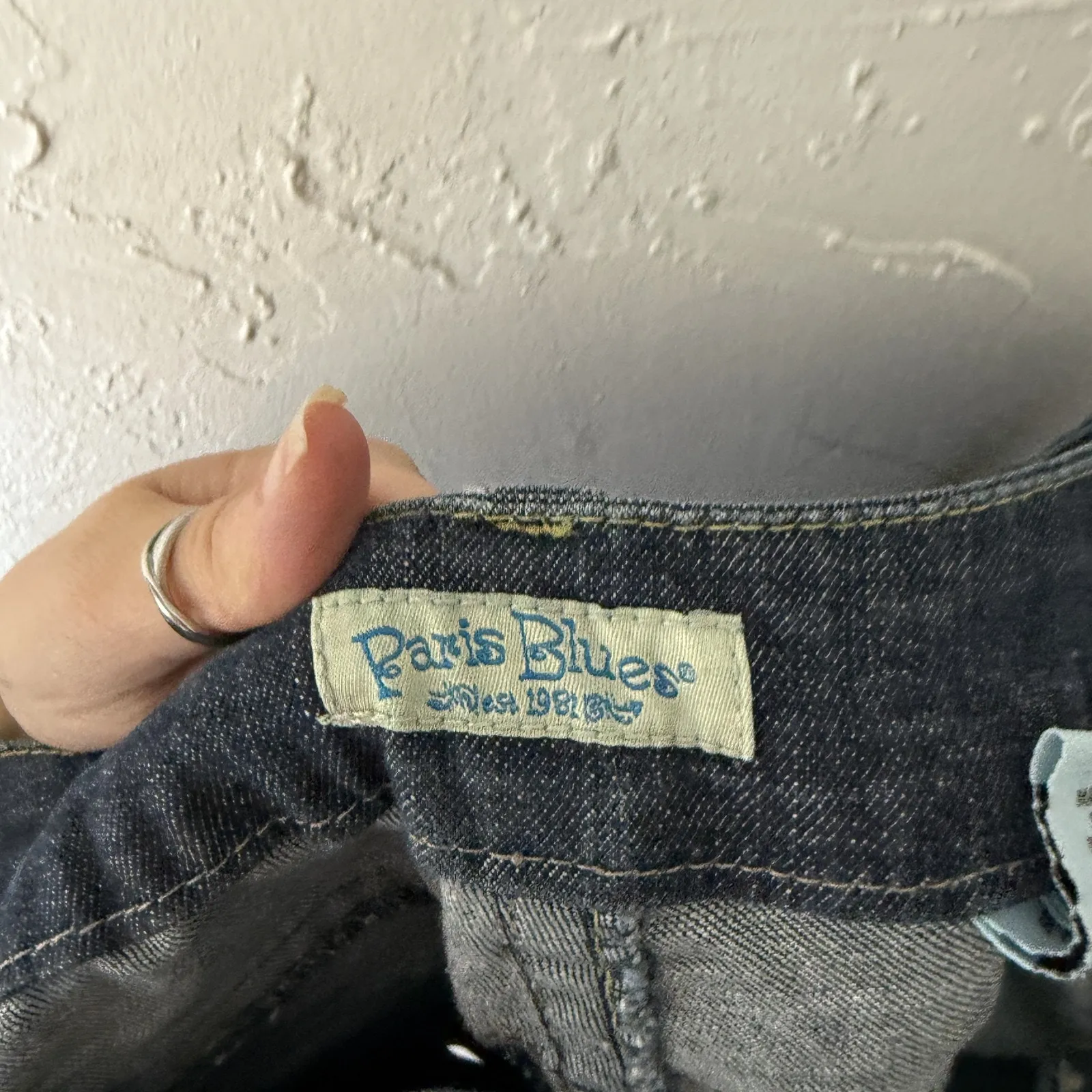 Paris Blues Y2k Jeans Mid Rise 13 Tall Dark Bootcut Embroidered Pockets Denim - Image 9