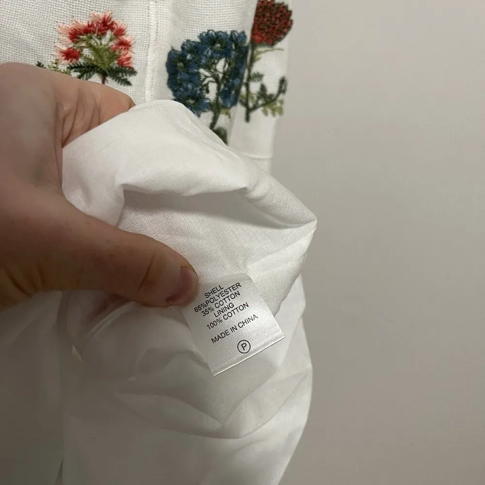 Ivy City Co. NWT‎ Robyn Midi Floral Embroidered Cream Dress in Wildflower Size 2 - Image 7