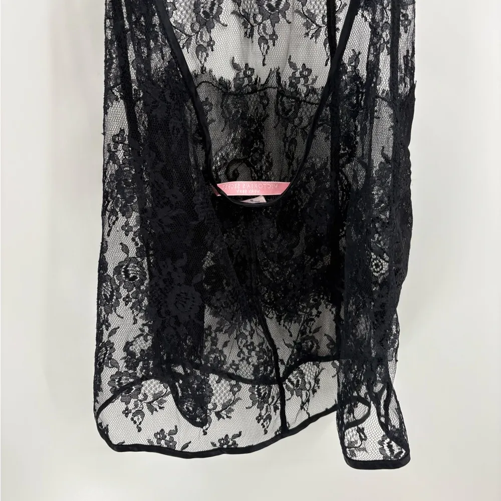 Victoria secret Vintage Y2K fairy core goth sheer punk brat lace slip dress smal - Image 13