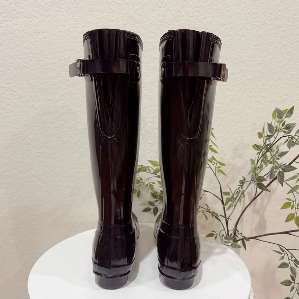 Hunter Women's Original Tall Gloss Rain Boots Knee High Size US8 NWOB - Image 6