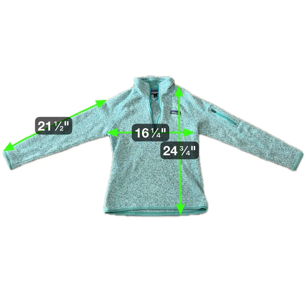 Patagonia Teal Better Sweater Quarter Zip Jacket | S - Image 6