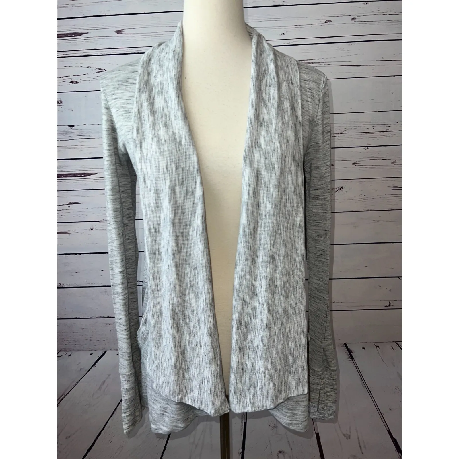 Athleta Pranayama Wrap Cover Up Cardigan Sweater XS Extra Small 777944 Yoga Gray - Image 9