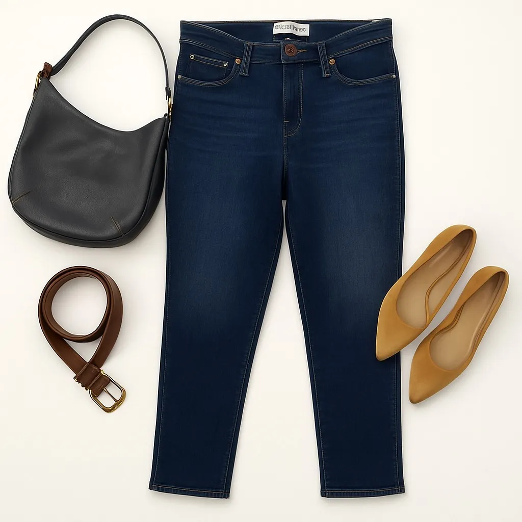 Madewell Women’s Slim Straight Jeans Dark Wash Denim Stretch Size 33 Inseam 27 - Image 3