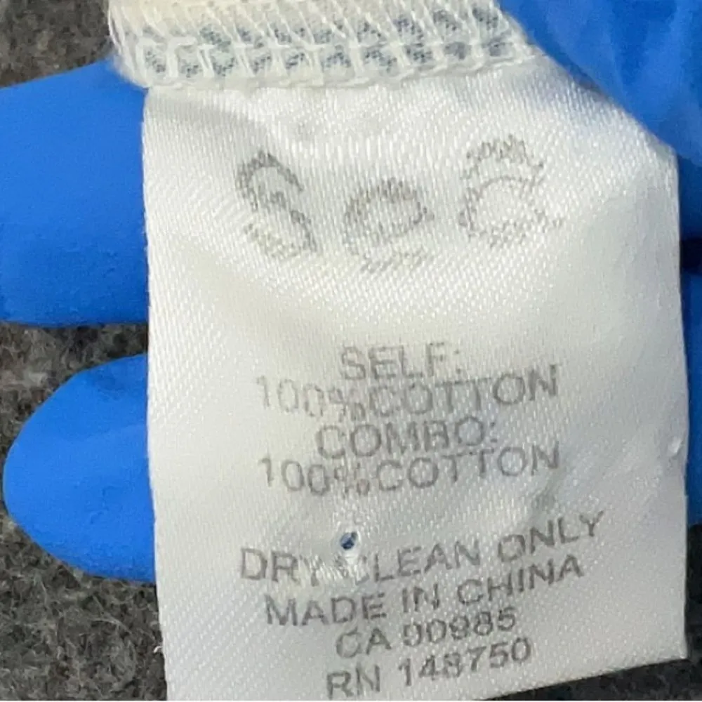 Sea New York blue & white stripe cotton midi dress with lace detail. Size 0. - Image 10