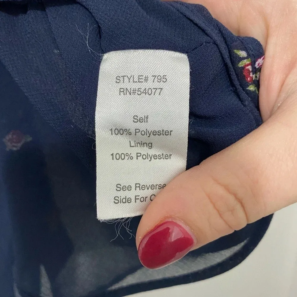 Cabi style‎ 795 two tiered navy ruffle tank in size medium - Image 5