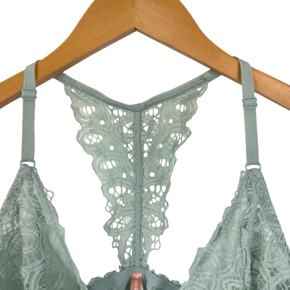 ThirdLove Boho Lace Unpadded Bralette Bra Front Closure Racerback Women's XLarge - Image 4