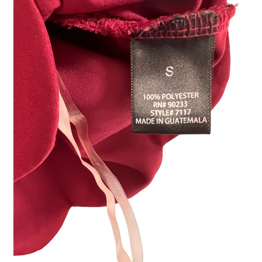 L.A. Hearts scalloped hem crop tank top - maroon size S - Image 4