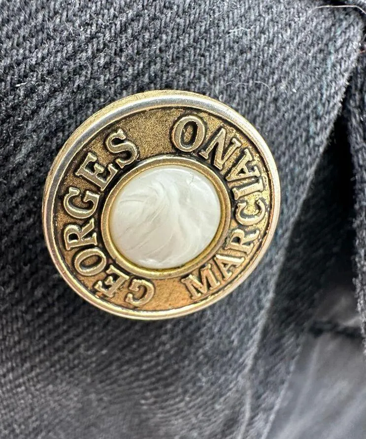 Georges Marciano Black Denim Button Down Jean Jacket Women's Size Small S - Image 7