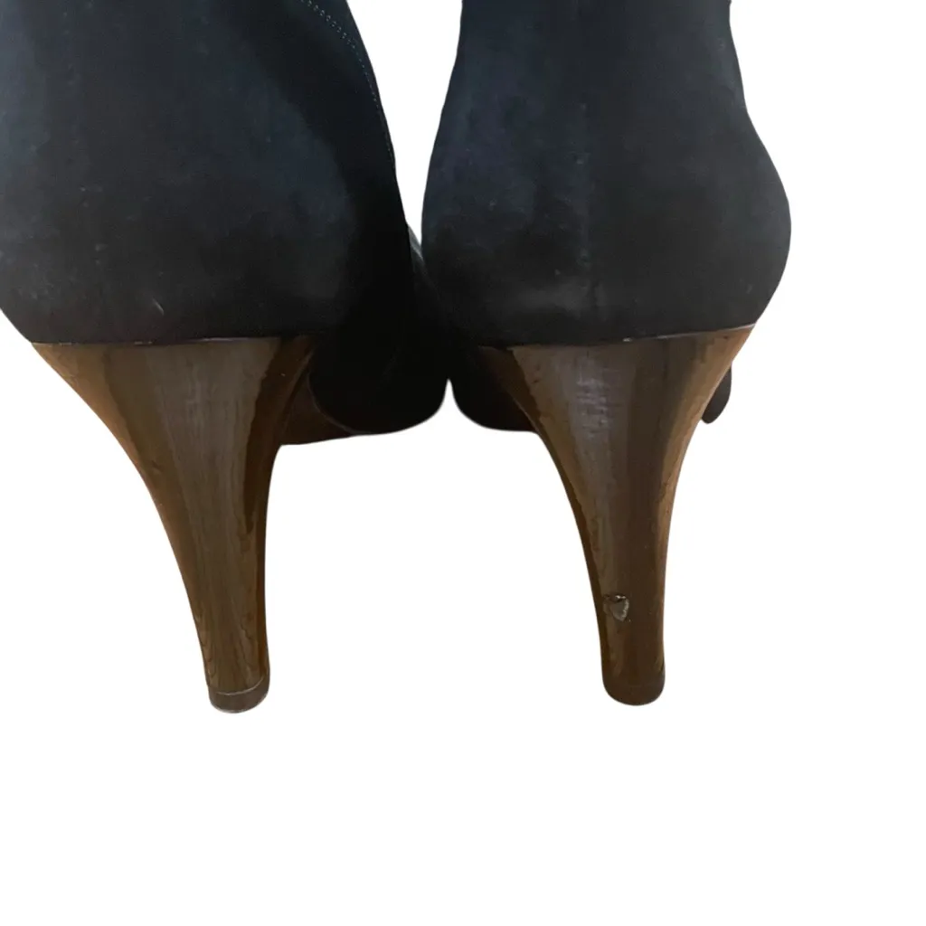 BCBGirls Chill Patent Leather Suede Knee High Heeled Boots Black Women’s Size 10 - Image 8