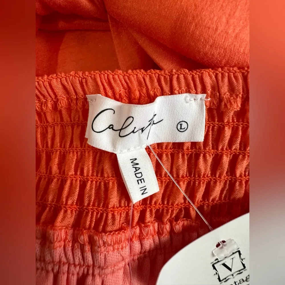 NWT Colesta Orange Dress Ruffle Large - Image 6