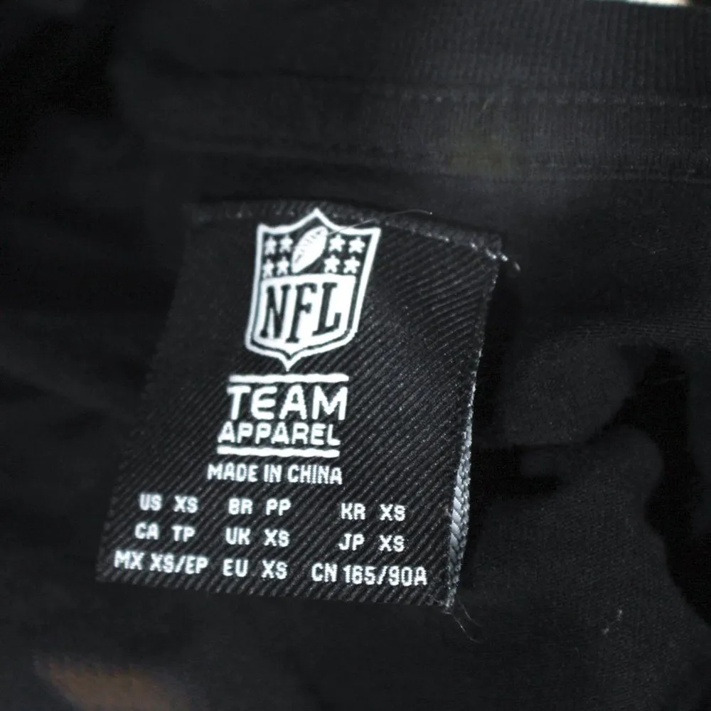 NFL Raiders Shirt XS Long/Tall Cut Varsity Sleeve Street Style Casual Sporty - Image 5