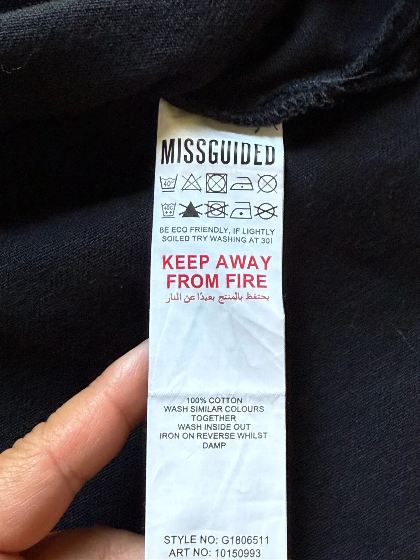 Missguided Split Leopard Print And Black Cotton Denim Long Sleeves Shirt Size 10 - Image 5