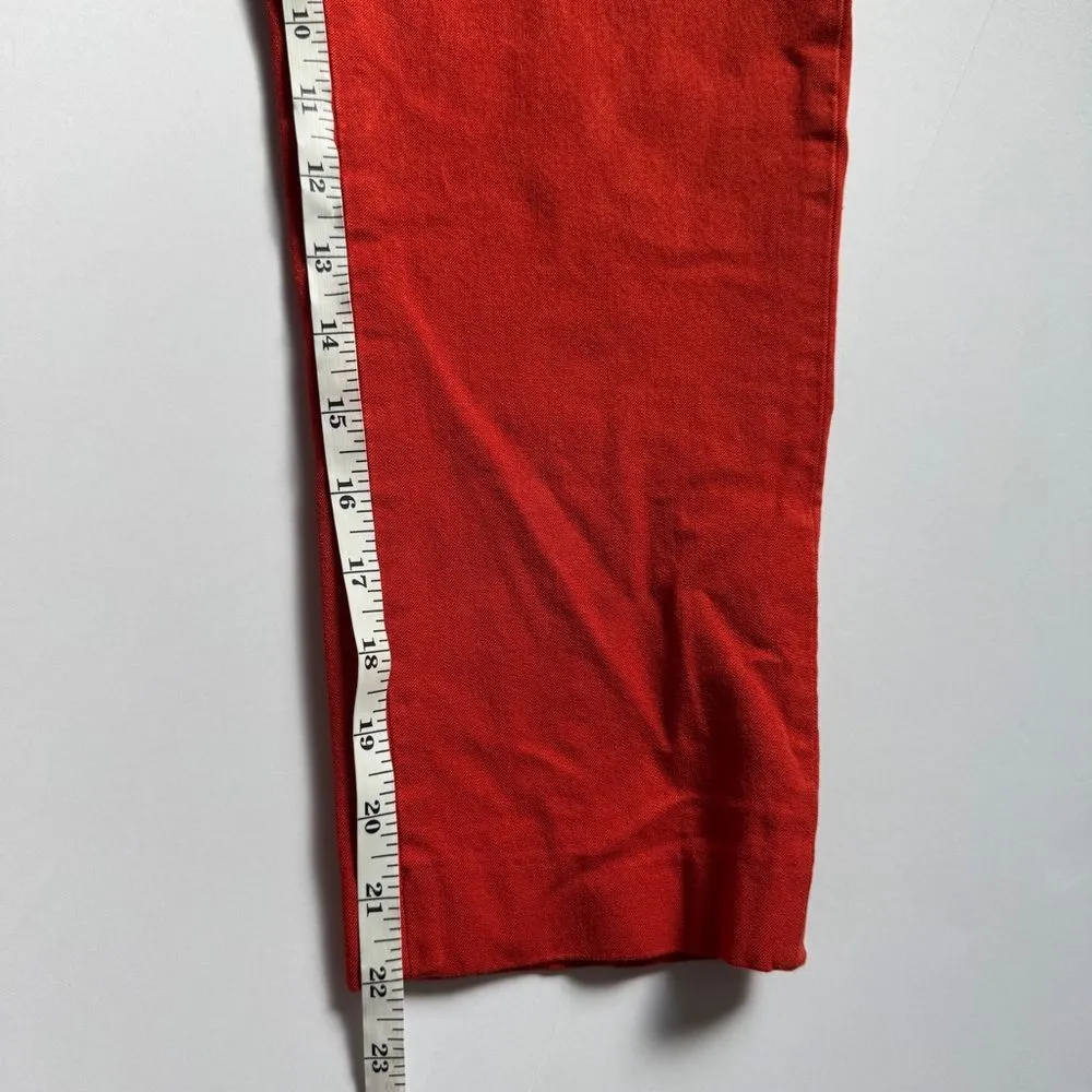 Banana Republic Red Cheer Crop Chino Martin Fit Size 6 - Image 8