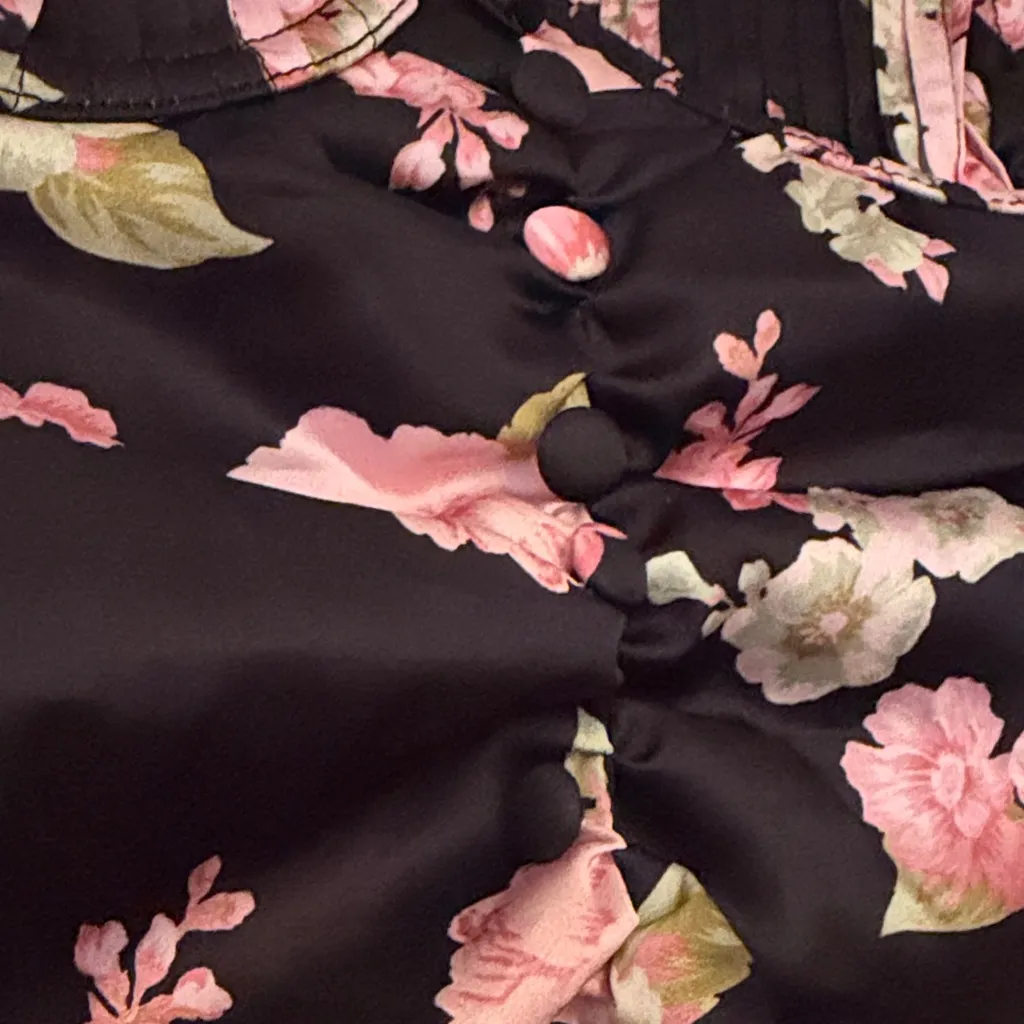 NWT - For Love And Lemons Melrose Pleated Bra in Black Floral - Image 6