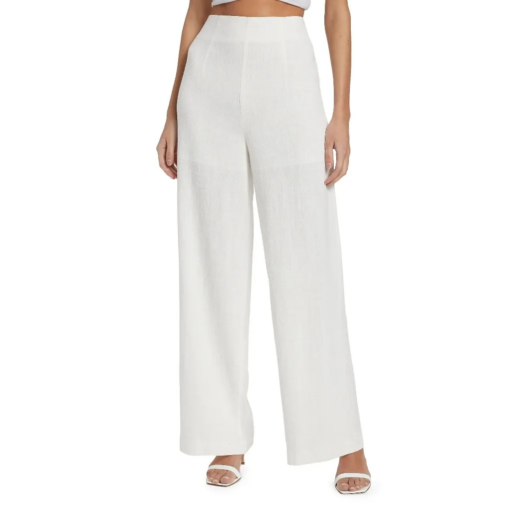 Line & Dot Jordey Pants in Cream Small New Womens Wide Leg Trousers - Image 8