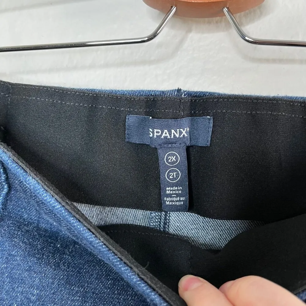 Spanx Womens Spanxshape Zero Waistband Micro Flare Jeans Size 2X - Image 11