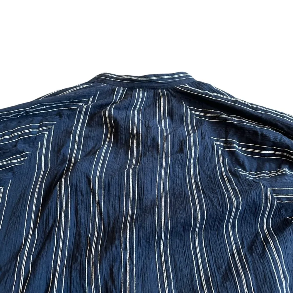 Sea New York Navy White Stripe Shift Dress Flowy 100% Cotton Size 6 Women's Blue - Image 8