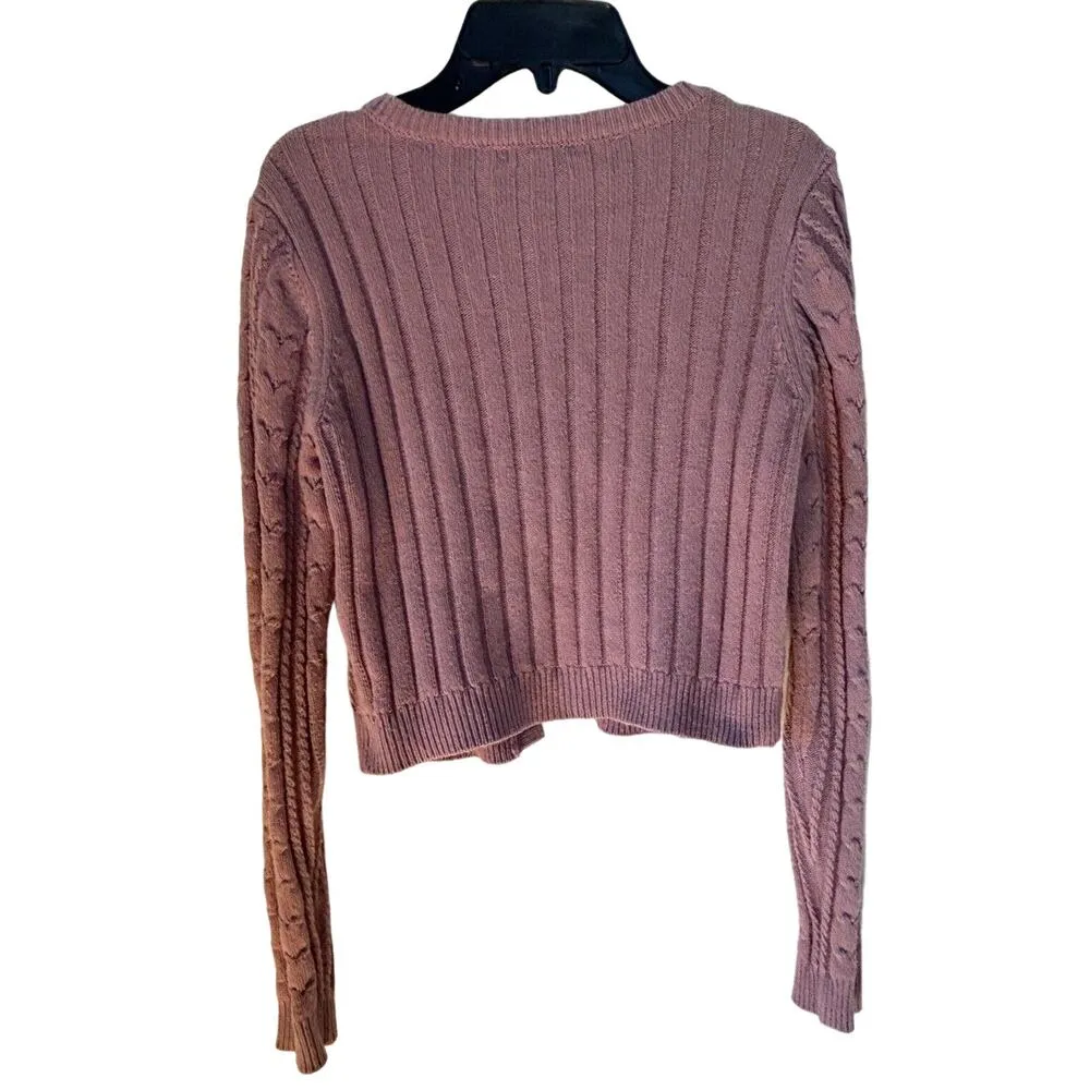 Women’s Wild Fable Rose Knit Button Down Cardigan Size Small - Image 3