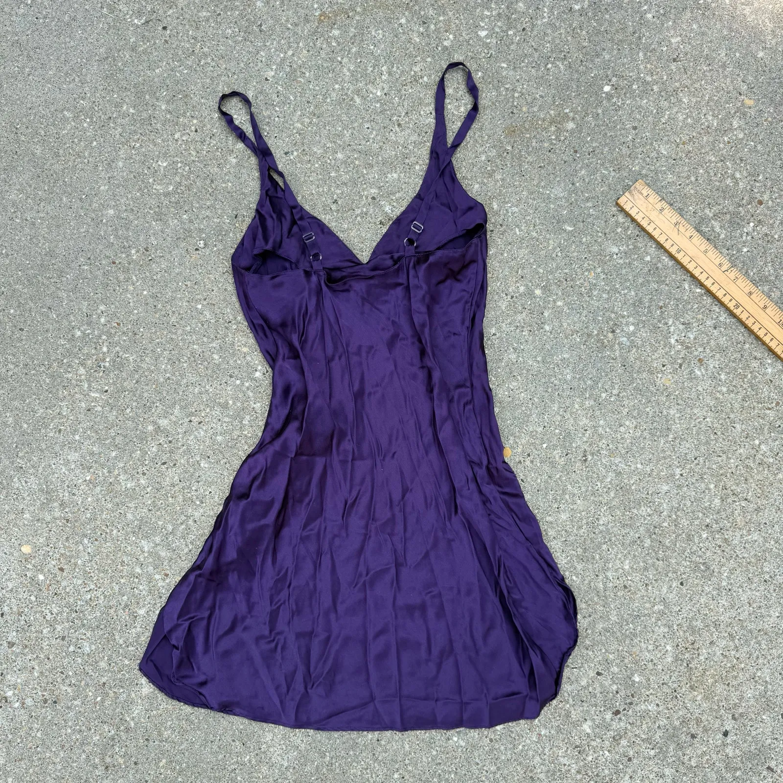 VTG Victoria's Secret Gold Label Silk Floral Embroidered Slip Dress Purple Small - Image 4