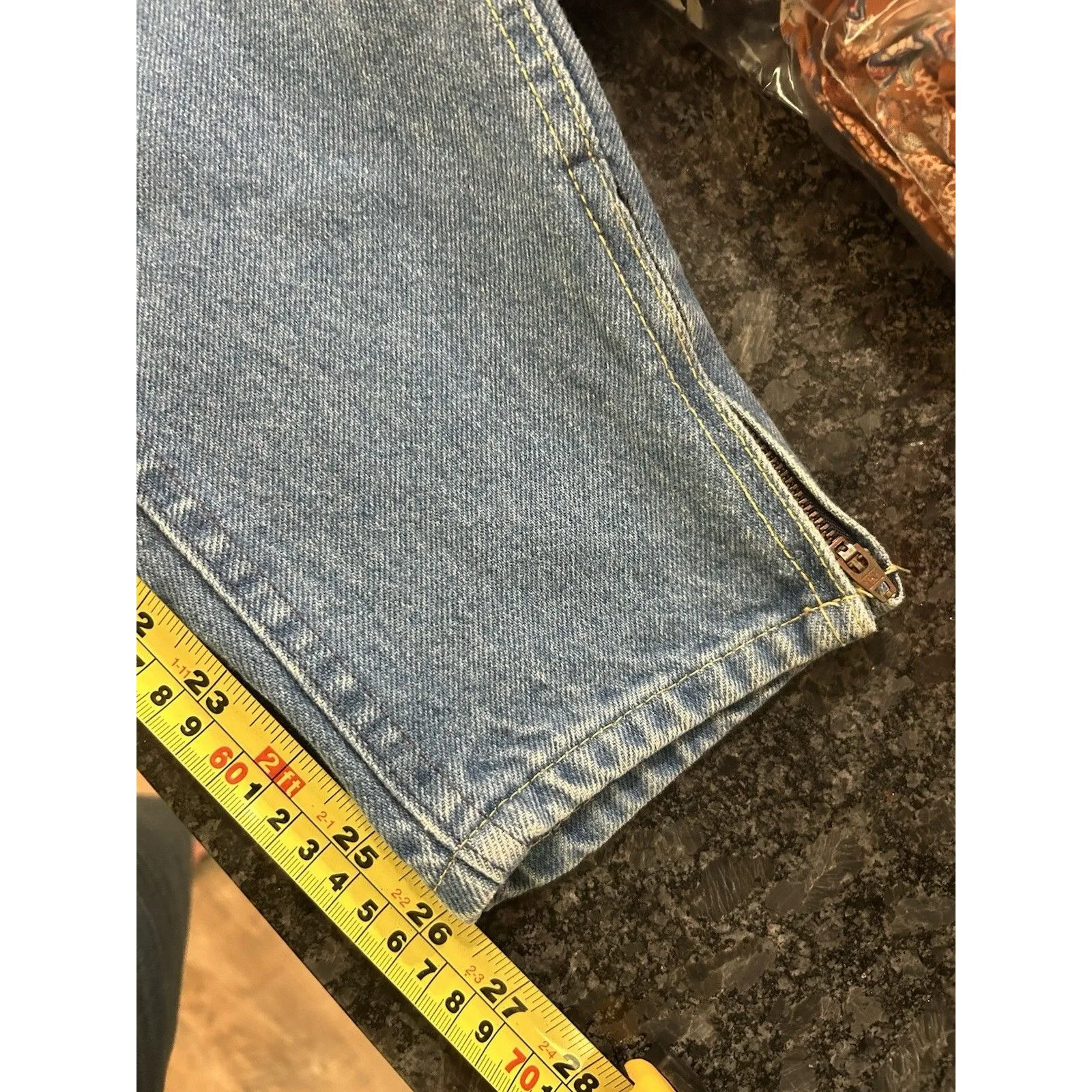 Vintage Lee Riders High Rise Tapered Zipper Leg Detail Size Vintage 16 Waist 30 - Image 7