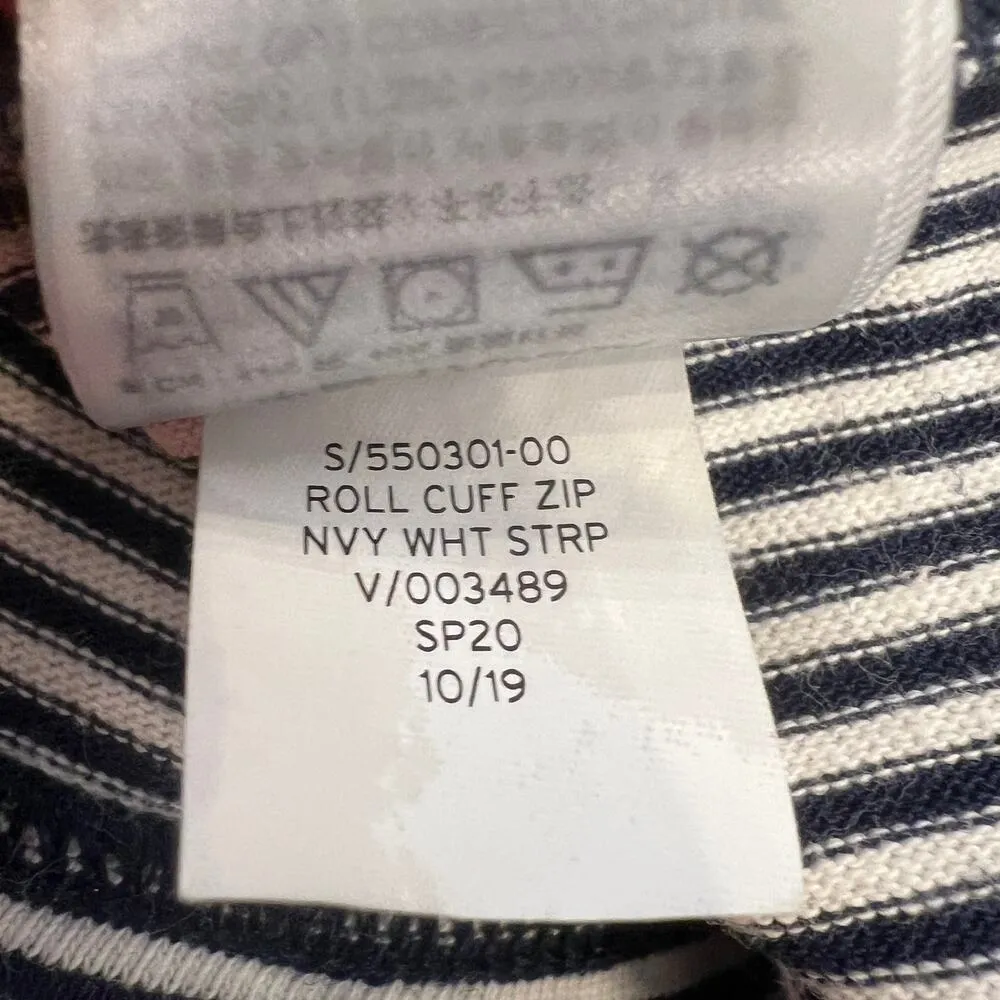 Gap Maternity navy blue & white pinstripe shift dress w/ nursing zippers Size M Size M - Image 11