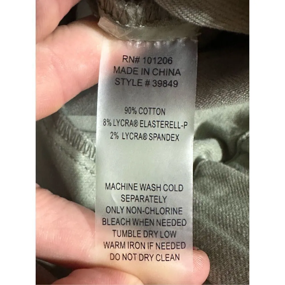 Soft Surroundings Mint Green Pull On High Rise Skinny Jeggings Sz PS - Image 8