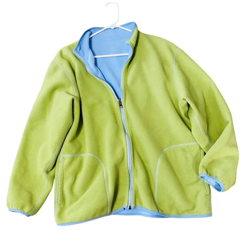 VINTAGE LANDS' END Reversible Fleece Jacket - Image 12