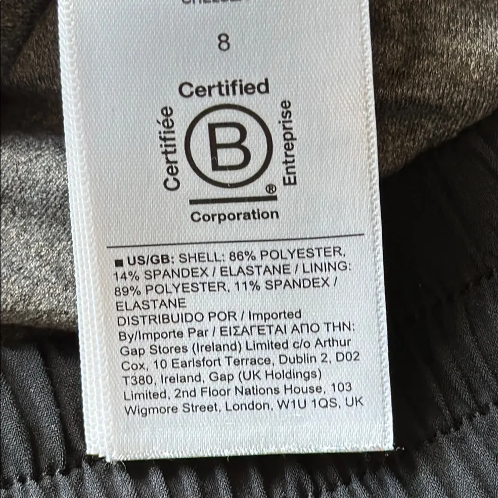 Athleta Chelsea Cargo Lined Pant Black Joggers Tapered Leg Pockets Size 8 - Image 7