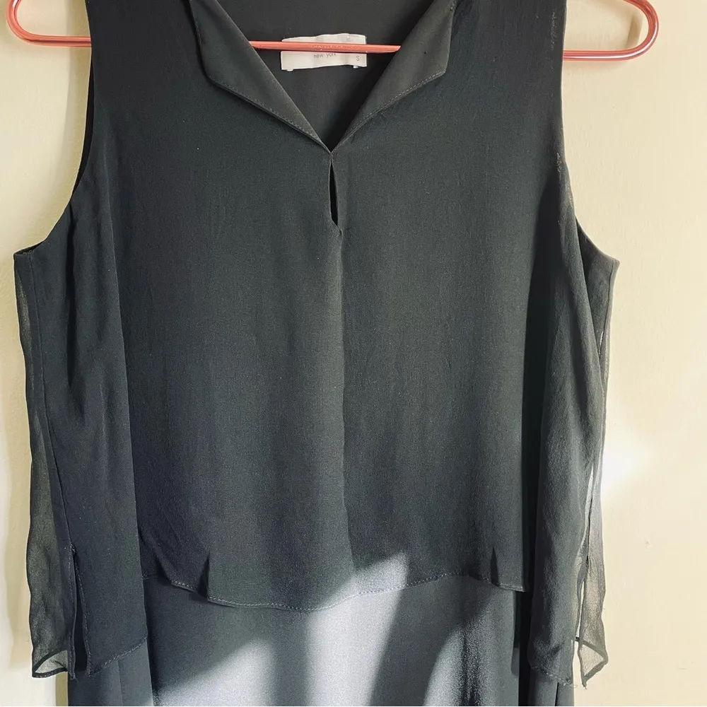 Lola & Sophie Silk Mixed Media Shift Dress Black size S - Image 4