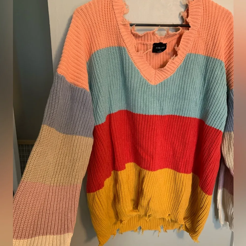 Distressed rainbow sweater from Blank Paige - Image 3